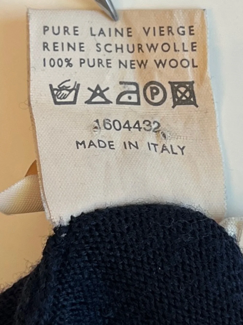 Lanvin 100% Pure New Wool Navy Blue Crewneck Sweater XL Italy